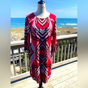 Laundry By Shelli Segal Geometric Print Shift Dress